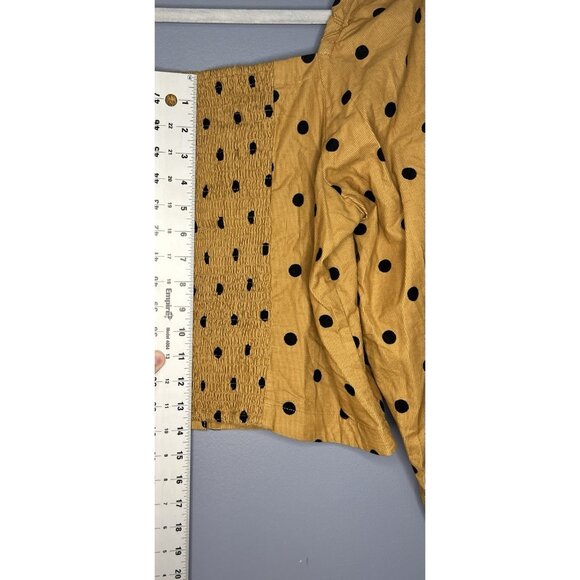 Madewell Corduroy Sweetheart Polka Dot Top Womens 10 Corset Coquette Cottagecore - Picture 9 of 16